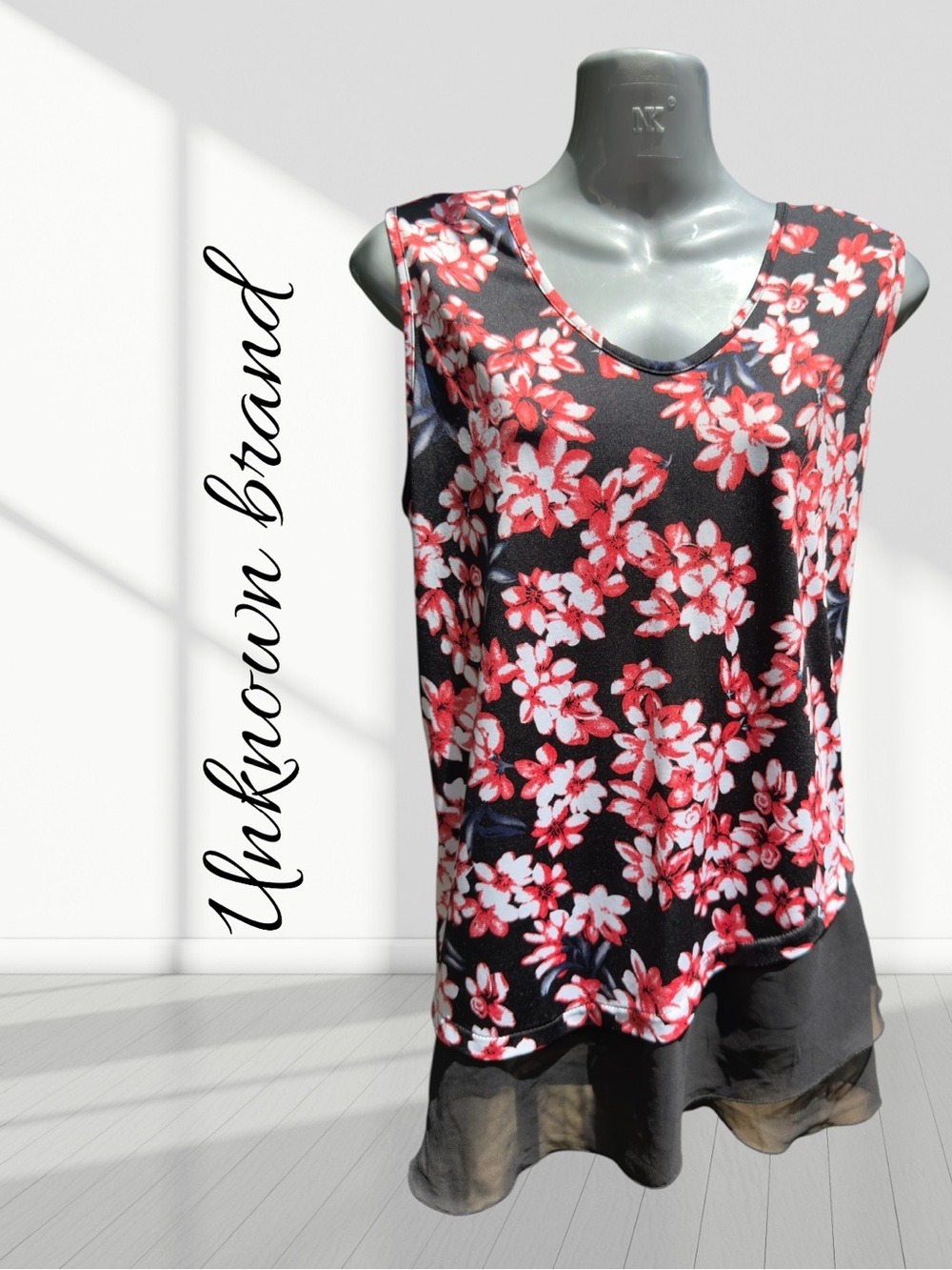 •3👚/ 25$ -Made in Canada Floral Layered Tunic Top | Size Large